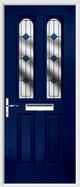 2 Panel 2 Arch Composite Door resin lead glass