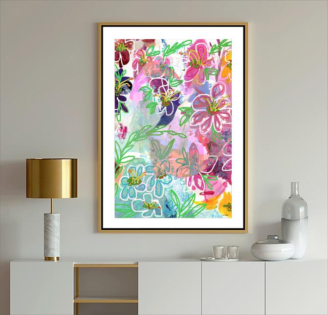 multi-color abstract art, #abstract art, #dubois art, #florals