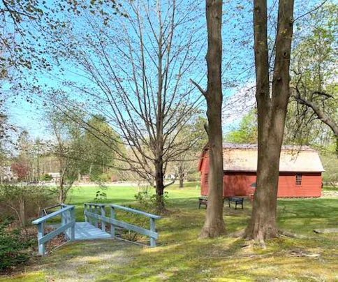 The walk bridge on Jordan Green