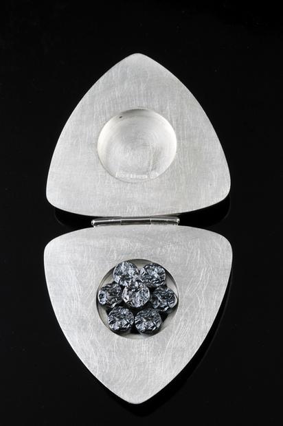 Hand fabricated sterling silver pendant