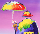 Peter Max Umbrella Man Serigraph