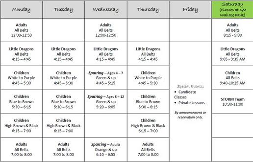 Class Schedules