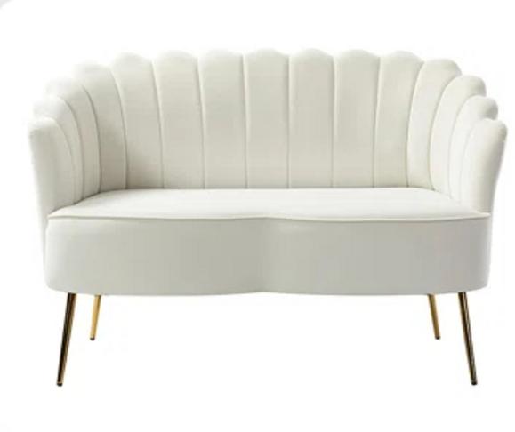 WHITE / CREAM LOVESEAT FOR RENT $250