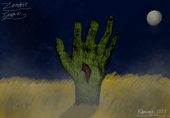 "Zombie" by Jordan (Joey) Watts. Unisex Softstyle T-Shirt