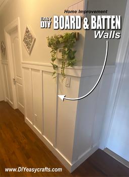 Easy DIY Board and Batten walls from www.DIYeasycrafts.com