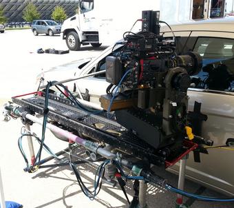 Car Mount With Remote Stabilized Head On Motorized Slider