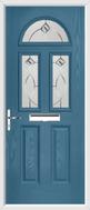 2 panel 2 square 1 arch composite door fusion art glass