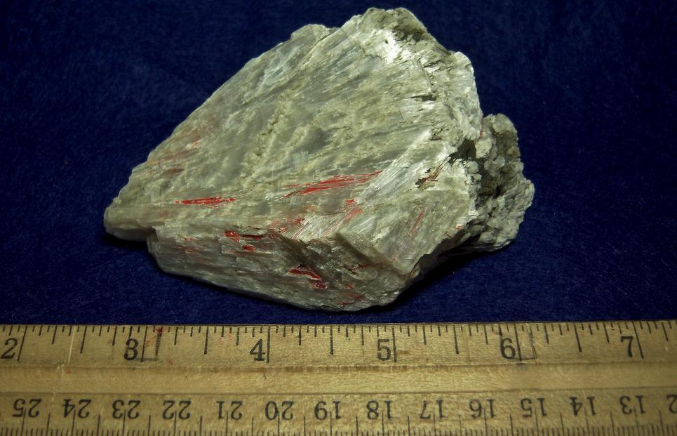 REALGAR on ULEXITE - Kramer Borate deposit, Boron, Kramer District, Kern County, California, USA - ex Alvin Stiles