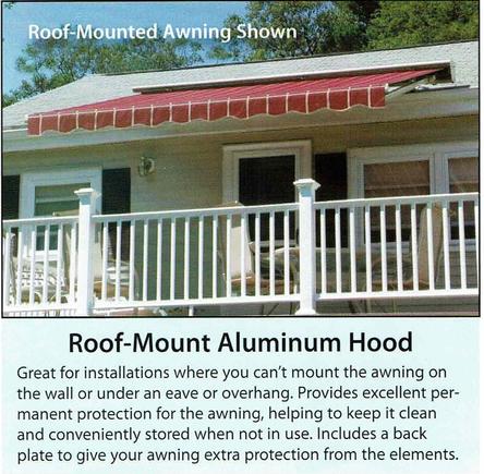 Roof Mount Aluminum Hood for the SunSetter Retractable Awning systems.