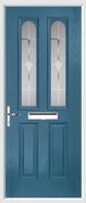 2 Panel 2 Arch Composite Door sandblast glass