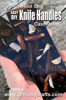 Wood Chip Cast Resin Knife Handles These one of a kind cast resin knife handles or scales are made from Hard Wood chips and resin. Easy DIY project for the knife maker.