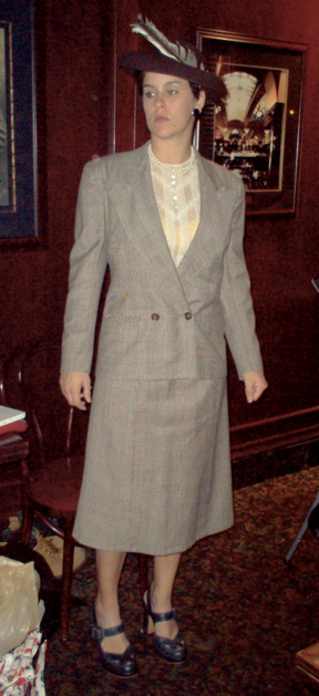 Womans 1940's suit and fedora