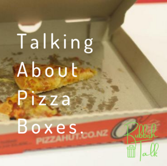 Rubbish Talk Pizza Box Info