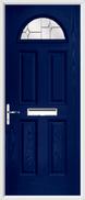 4 Panel 1 Arch Composite Door regal opal glass