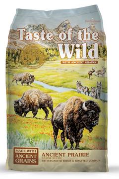 Taste of the Wild Ancient Prairie with bison, venison, good grains included and the grain meals taken out