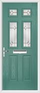 2 Panel 4 Square Composite Door regal opal glass