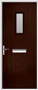 Cottage Rectangle Composite Door obscure glass