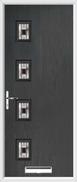 4 Square Composite Door aspen glass