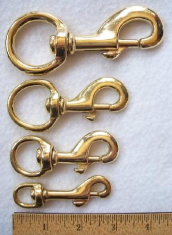 1 Sturdy Flat Swivel Snaps Solid Brass