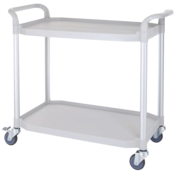 2 shelf largest plastic hospital trolley