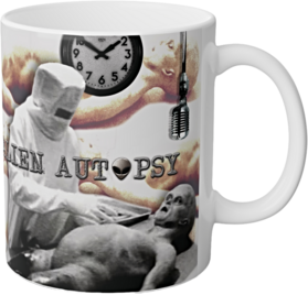 "Alien Autopsy" White Mug, 11oz