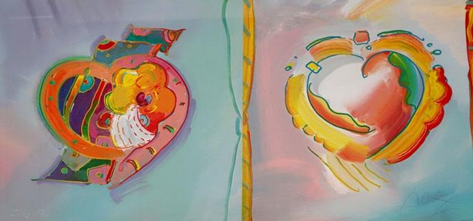 Peter Max Hearts I