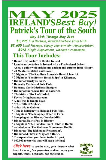 PATRICK'S 2025 TOUR OF THE SOUTH