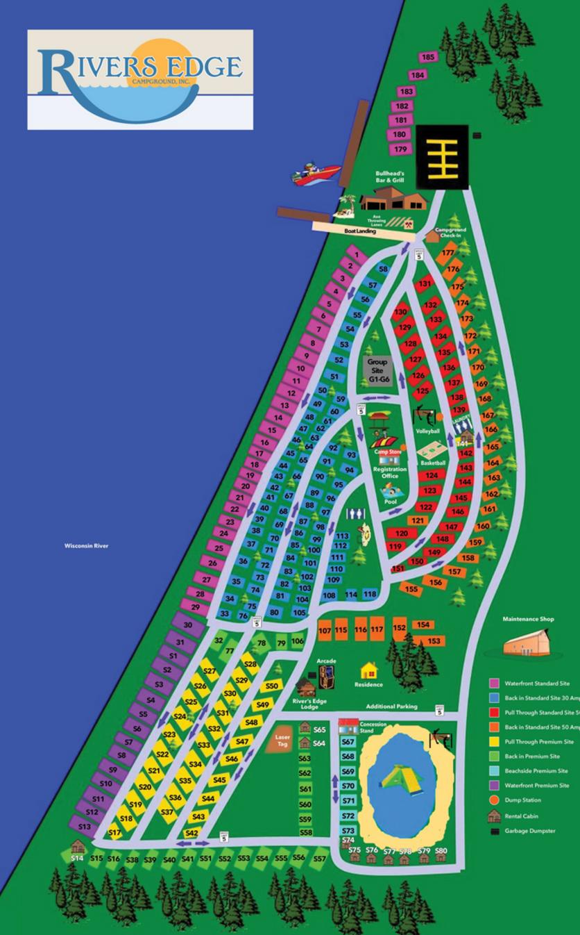 Rivers End Campground Map