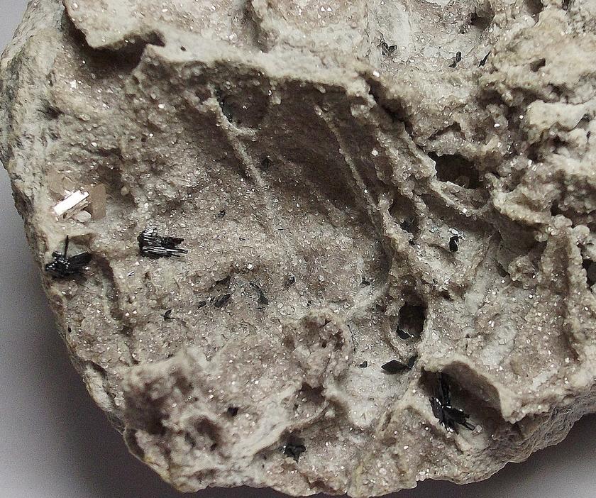 PSEUDOBROOKITE and pink TOPAZ crystals - Thomas Range, Juab Co., Utah, USA - ex H.Hammerslag, ex Lehigh Minerals