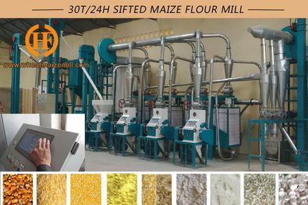 30 ton per 24hr sifted maize milling machines