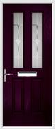 2 Panel 2 Square Composite Door sandblast glass