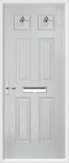 4 Panel 2 Square Composite Door fusion art glass