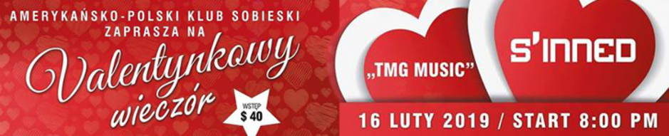 Valentynkowy Wieczór 16 luty, 2019 Amerykańsko-Polski Klub Sobieski zaprasza na "Valentynkowy Wieczór" 16 luty, 2019, Cena Biletów: $40, Występują: TMG Music and S’Inned. Bilety do nabycia w Klubie Sobieski przy 4725 Lake Worth Greenacres FL 33463 oraz w polskich sklepach. W cenie biletu posiłek, muzyka na żywo, konkursy z nagrodami oraz niespodzianki. Dodatkowe informacje pod numerem: 561-584-4772 Valentines Evening 2/16/19 This is the next event in Florida on 2/16/19, which they asked me to share. It is called “Valentines Evening” Tickets: $40, Performers: TMG Music and S’Inned. There will be a meal included in the price of a ticket, live music and a lot of surprises. Tickets can be purchased at Polish Club Sobieski 4725 Lake Worth Greenacres FL 33463 and Polish Delis. Additional information at: 561-584-4772 https://www.polishfloridabiz.net/valentynkowy-wiecz-r-16-luty--2019.html