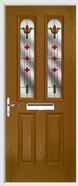 2 Panel 2 Arch Composite Door fleur-de-lys glass