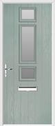 3 Square Strip Composite Door obscure glass