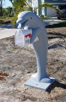 Fiberglass Dolphin mailbox