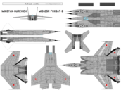 free paper airplane template of Mikoyan MiG-25
