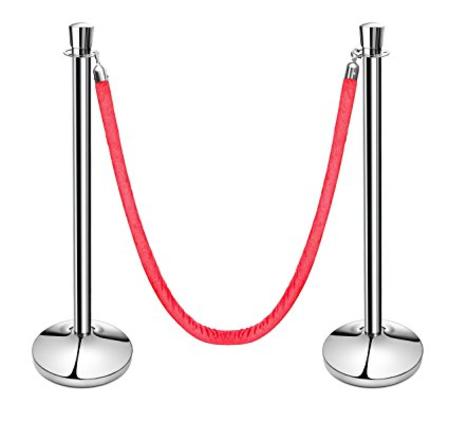 Red or Black Velvet Rope Rentals Fresno