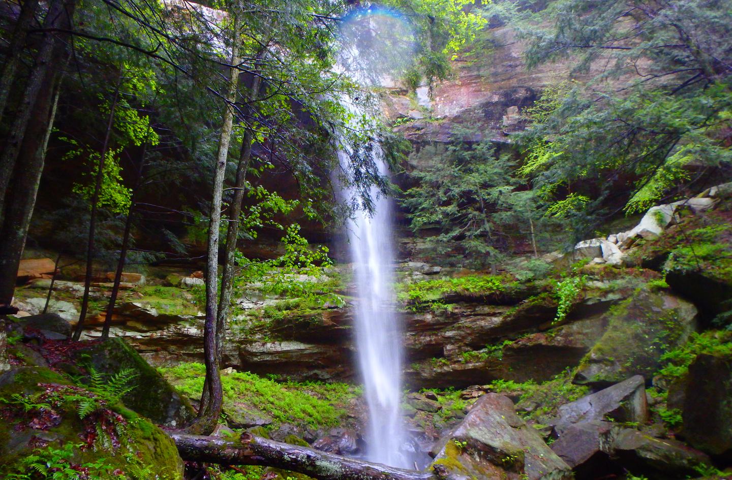 big spring falls in the hocking hills