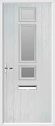 3 Square Strip Composite Door obscure glass