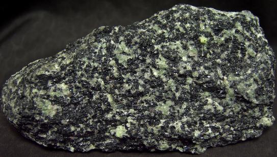 fluorescent WILLEMITE, CALCITE with FRANKLINITE - Franklin Mine, Franklin, Franklin Mining District, Sussex County, New Jersey, USA