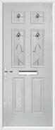 2 Panel 4 Square Composite Door fusion art glass