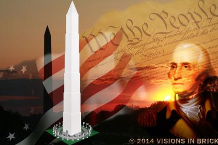 Custom Washington Monument COMPLETE SCULPTURE made with LEGO® pieces