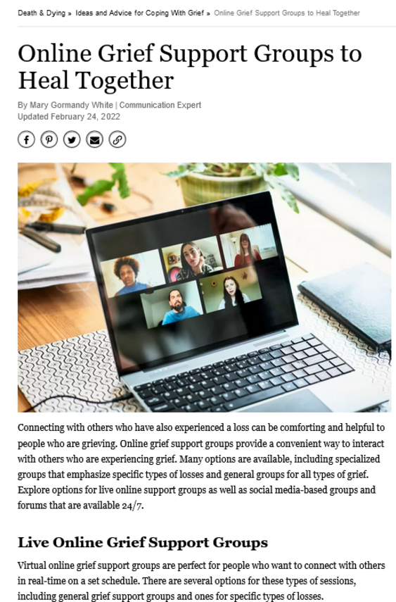 Online Grief Support Groups to Heal Together
