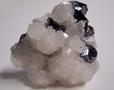 fluorescent CALCITE, SPHALERITE, PYRITE, Trepča Stan Terg Mine (Stari Trg Mine; Trepča Mine; Stan Trg Mine), Trepča complex, Trepča valley, Kosovska Mitrovica, District of Kosovska Mitrovica, Kosovo