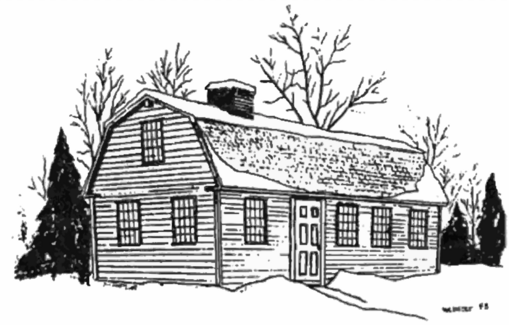 A rendering of the Jordan Schoolhouse, Waterford, Connecticut