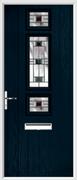 3 Square Strip Door aspen glass