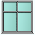 Style 21 anthracite grey window
