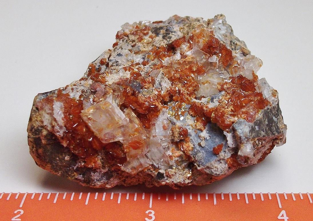 Vanadinite crystals - San Carlos Mine, Chihuahua, Mexico