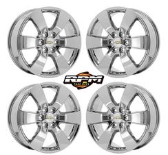 2009-2015 CHEVY TRAVERSE 6 LUG 20" BRIGHT CHROME SET OF 4 RIMS ONLY